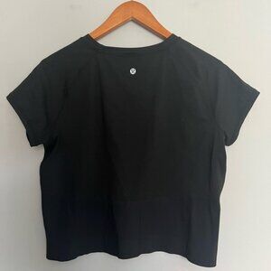 Lululemon Final Lap Short Sleeve UV Black Size 8
